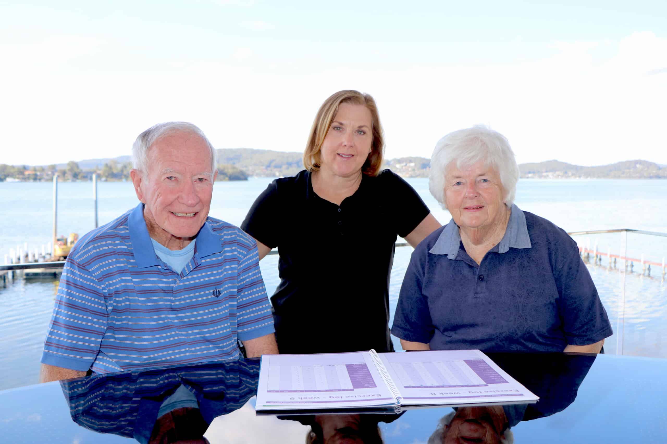 Ross and Patricia Leeder with their personal health coach, Lisa Buechel.