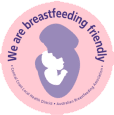 The 'We are breastfeeding friendly' sticker.