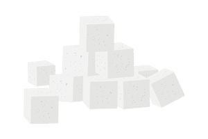 A pictogram of sugar cubes.