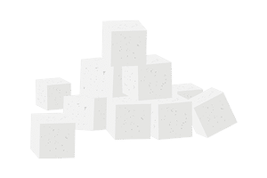 A pictogram of sugar cubes.