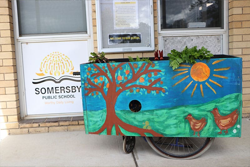 Somersby Public School's vegetable cart.