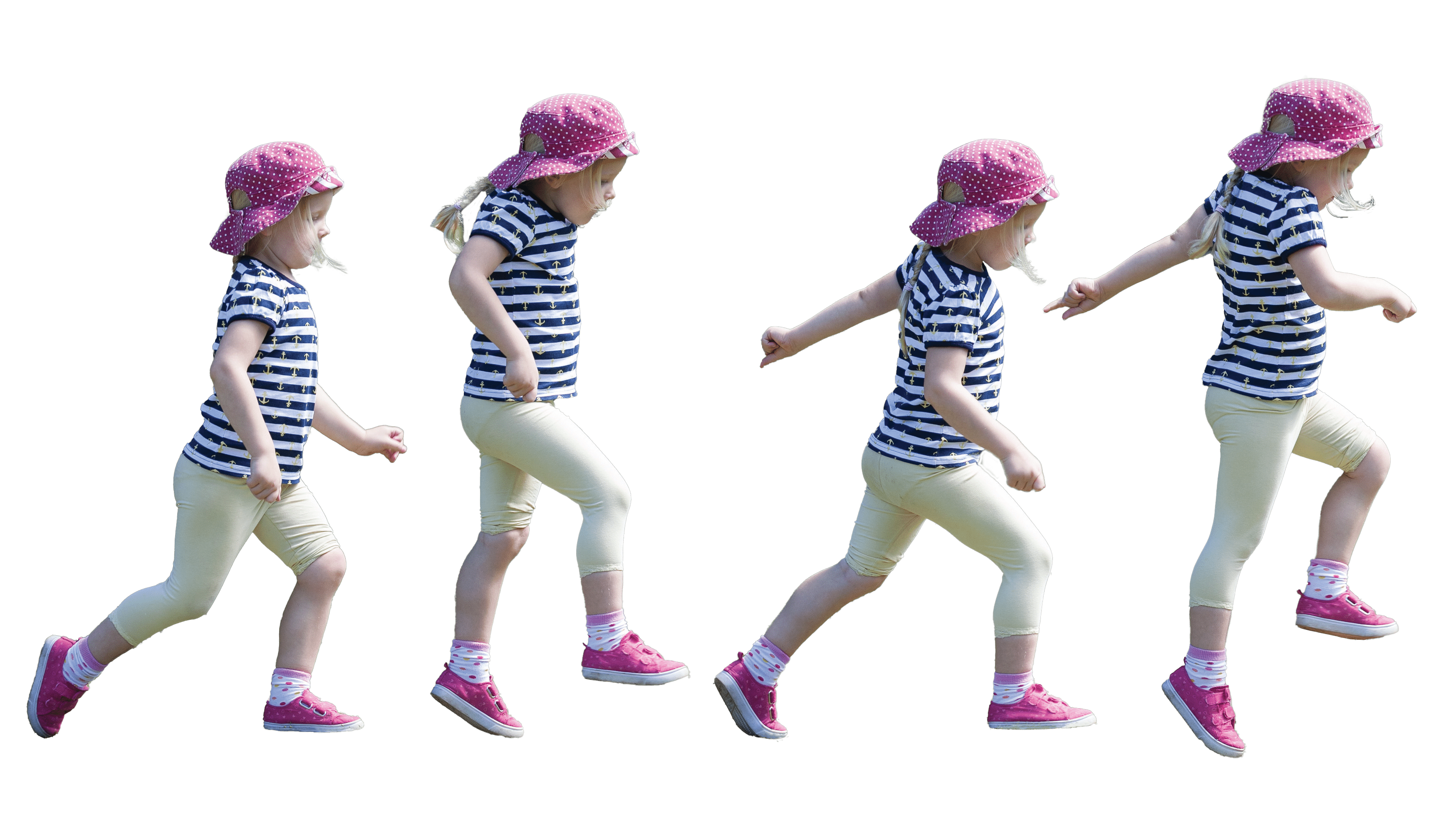 Child practising skipping technique.
