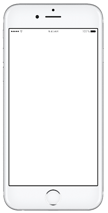 Varna, Bulgaria - October 24, 2015: Front view of Silver Apple iPhone 6S mockup with white screen and back side with Apple Inc logo. Isolated on white.