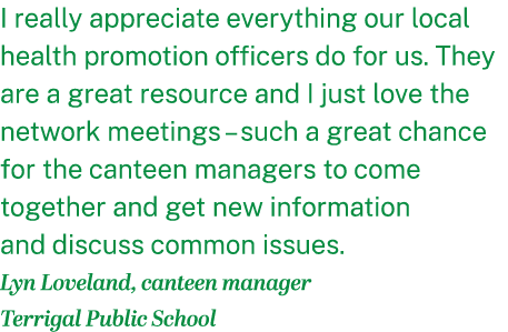 I really appreciate everything our local health promotion officers do for us. They are a great resource and I just lo...