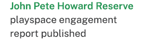John Pete Howard Reserve playspace engagement report published 
