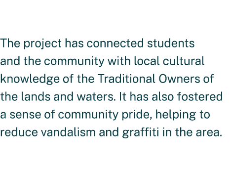The project has connected students and the community with local cultural knowledge of the Traditional Owners of the l...