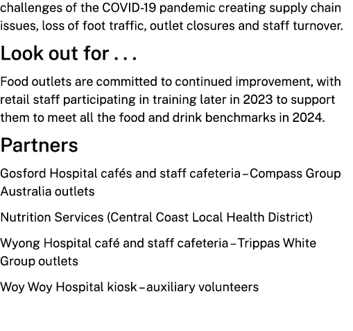 challenges of the COVID 19 pandemic creating supply chain issues, loss of foot traffic, outlet closures and staff tur...